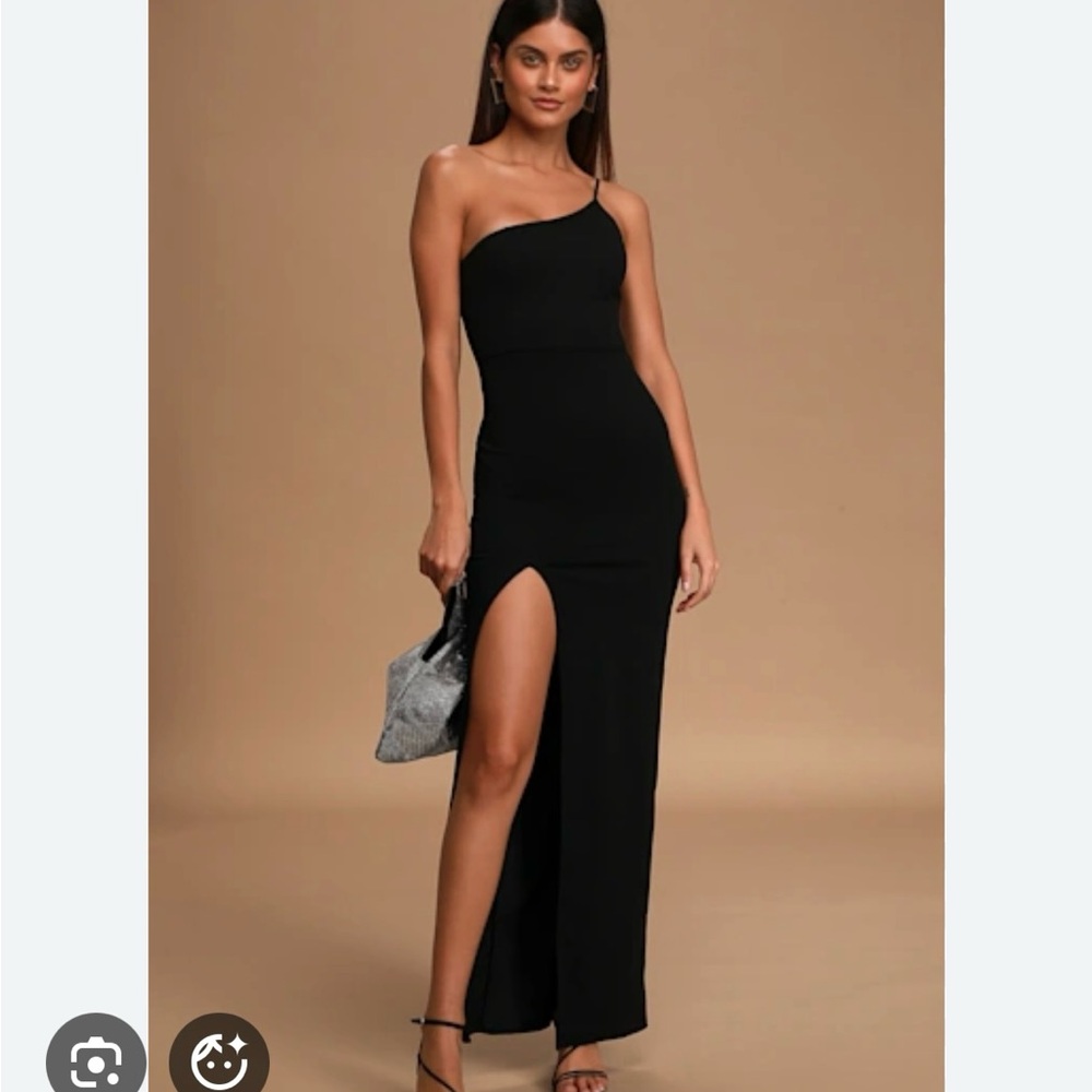 Lulus Elegant Black One-Shoulder Dress
